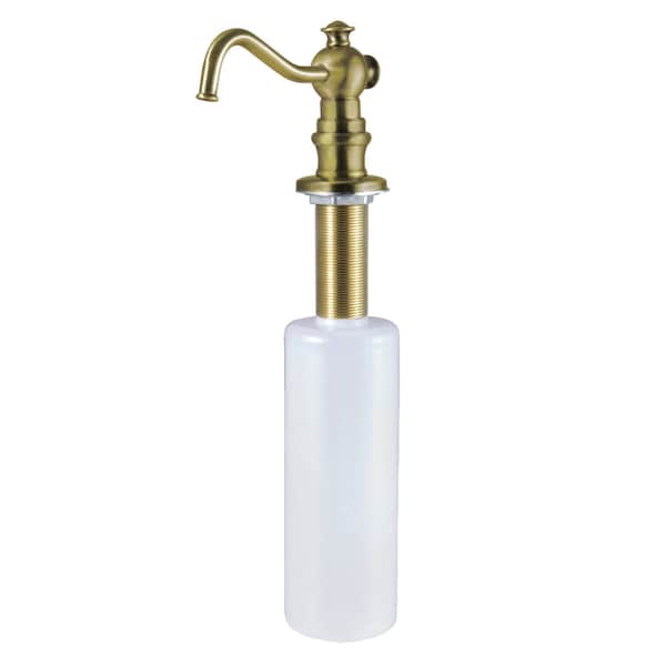 SD7603 Curved Nozzle Metal Soap Dispenser, Antique Brass